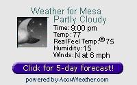 WXPort Accuweather Forecast for the East Valley